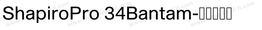 ShapiroPro 34Bantam字体转换